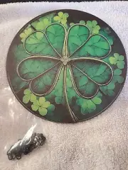 SunCatcher / Wall Hanging ~Acrylic 5.9” ~ 4 LEAF LUCKY CLOVER~ CHAIN Inc.
