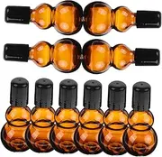 Ipetboom 10Pcs Essential Oil Glass Bottles Roller Bottles for Perfume Liquid Storage and Makeup Reusable Containers with Caps for Home and Salon Use