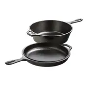 Lodge Logic Quart Cast Iron Combo Cooker with Helper Handle 3L - Robins Kitchen