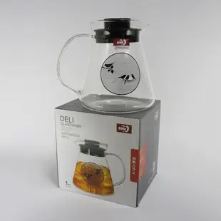 【DELI德力玻璃】茗香詩語花茶壺 900ml 玻璃花茶壺 耐熱茶壺 玻璃茶壺