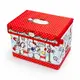 小禮堂 Hello Kitty 尼龍折疊掀蓋收納箱 玩具箱 小物收納箱 (紅白 木馬)