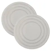 2 Pack Diatomaceous Plant Saucers for Indoors 7inch, Light Gray
