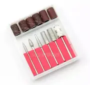 12pc Nail Art Kit Filing Manicure Pedicure File Filing For Rotary Drill Bit Tool