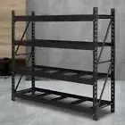 Heavy Duty Steel Storage Shelving Warehouse Garage Rack Organiser 4 Tier Black