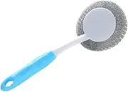 PEPLAYTAL 3pcs Cleaning Brush Long Handle Brush Stainless Steel Sponges Cleaning Steel Ball Steel Scrubbers Metal Scouring Pads