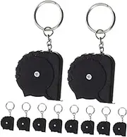 JECOMPRIS 10pcs Mini Tape Measure Keychain Compact Retractable Measurement Tape Portable Design for Home Improvement Sewing Crafting Steel Construction