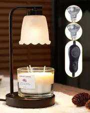 Candle Warmer Lamp with Timer and Adjust Brightness, Compatible Large Jar Can...