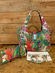 Brahmin Small Carla Utopia Melbourne Leather Shoulder Bag/Hobo & Ady Wallet-NWT