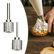 2x Whipped Cream Dispenser Injector Tips for Cream Whipper Household Dessert