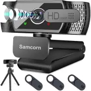 Webcam with Microphone for Desktop,1080P HD USB Webcam Live Streaming Laptop PC