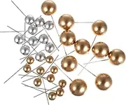 HOLIDYOYO 30pcs Cake Topper Balls for Birthday Decorations Easy to Use Cupcake Toppers for Parties Cake Scene Props