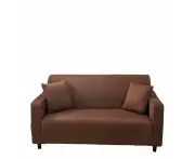 Slipcovers 3 Seater Sofa Cover Plain Light Coffee Elastic Stretchable Slipcover For Living Room