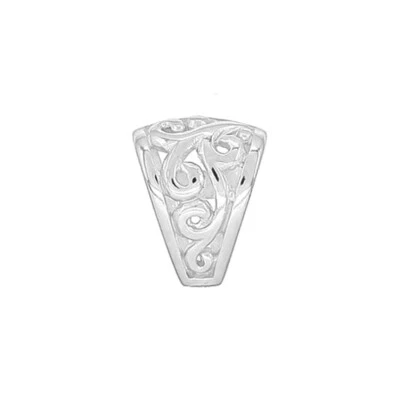 Sterling Silver Filigree Slider Pendant Clasp Bail Connector #51444