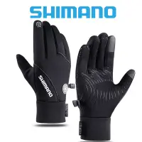 在飛比找蝦皮購物優惠-SHIMANO 2023新款禧瑪諾秋季戶外男士釣魚手套防水觸