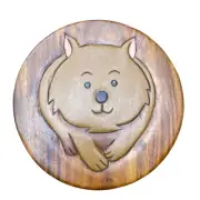 Fair Trade Wooden Kids Stool Wombat Handmade in Thailand