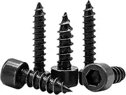 Self Tapping Screws 15-50pcs M2/M2.6/M3/M3.5/M4/M5/M6 Black Carbon Steel Hexagon Socket Cap Head Self-Tapping Speaker Screws, M6x20mm(M5x30mm)