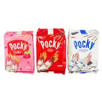 清檸の小舖✨（即期良品）POCKY 百奇 草莓棒分享包（粉） 90G巧克力分享包（紅）99G牛奶餅乾分享包（白） 117