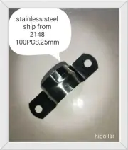 100X 25MM STAINLESS STEEL CONDUIT FULL SADDLE CLIP CLAMP 100PCS