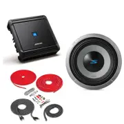 Alpine S2-W10D4 600W RMS 10" Dual 4-ohms Car Subwoofer + Amplifier and Amp Kit