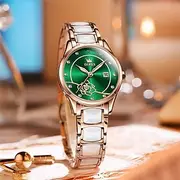 OLEVS Women's Wrist Watche Mechanical Watch for Women Analog Automatic self-winding Stylish Fashion Waterproof Luminous Rhinestone Titanium Alloy Stainless Ste