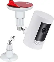 1 Pack Adhesive Ring Camera Mount Stick Up Mount Holder Compatible with Outdoor Security Camera, 360° Degree Adjustable Security Mounting Bracket,Camera Not Included (White, 1 Pack)