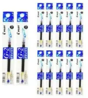 12 pcs PILOT G2 G-2 ROLLER BALL GEL PEN REFILL Blue 1.0mm (Broad) - Japan