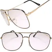 Genuine Vintage Half Lens Bifocal Gold Frame Square Reader 1.25 Reading Glasses