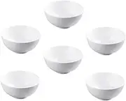 LABRIMP Porcelain Rice Bowls 6pcs Set Insulation 4inch Dinnerware Bowls for Soup Noodles Salad