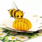 3D Popup Card of Bumble Paper Art & Handicraft, Greeting Card, Birthday, Bee