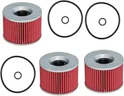 HIFROM Oil Filter for Honda Honda CB350F CB350G CB350K CB500K CB500F CB750 CB750F CB750K GL1000 Kawasaki KZ400D Z400 KZ400D KZ400S KZ400A Motorcycle Dirt Bike Replace HF401, KN401 Pack of 3