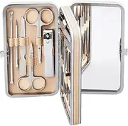 Nail Clipper Set 22 Piece Stainless Steel Clean Cuticle Trimmer Manicure Set Professional Nail Scissors Grooming Kit (Color : Silver)