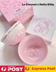 Hello Kitty x Le Creuset Rice Ramen Bowl Set with Gift Box Sanrio Best Seller