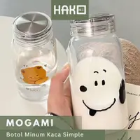 在飛比找蝦皮購物優惠-Mogami加厚飲料瓶美學玻璃瓶咖啡茶極簡不倒翁玻璃布丁玻璃