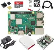 8 in 1 Kit Complete Raspberry Pi 3 Model B Module Official White Red Case