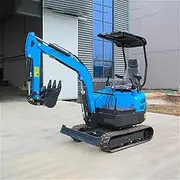 Mini Excavator Machine, 1 Ton Mini Digger Trenching Machine Crawler Excavator for Construction Works, Garden, Farms, Roads