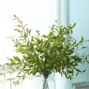 Artificial Greenery 5 Forked Stems Green Twig Fern Green Bushes Shrubs For Home