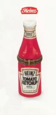 PORCELAIN HINGED BOX Heinz Ketchup Midwest PHB New in Box