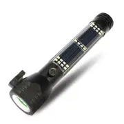 Red and White Light Usb and Solar Rechargeable Magnetic Head Warning Device Tail Led Flashlight