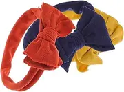 BESPORTBLE 3Pcs Bow Headbands Soft Elastic Hairbands for Newborn Delicate Floral Hair Accessories for Shower Parties and Photoshoots