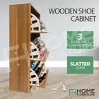 Shoe Cabinet Shoes Storage Rack Wooden Organiser Cupboard 3 Doors Oak