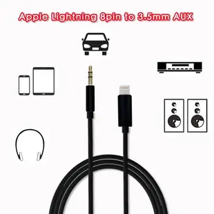 MAX+ Apple lightning 8pin 轉3.5mm 車載音頻線/AUX