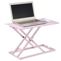 在飛比找momo購物網優惠-【aka】mini桌上型升降桌-櫻花粉(筆電桌/站立桌/摺疊