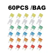 60Pcs Mini Car Fuse Kit Blade Set Truck Automotive