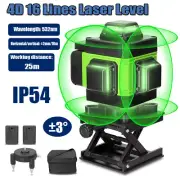 4D 16 Lines Laser Level DIY Cross Line Laser 360°Self Leveling Green Z2P1