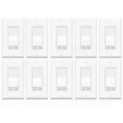 10PK 3-Way Dimmer Switch, No Neutral Wire Needed, 15A 120V for Residential Use
