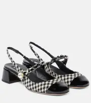 [Miu Miu] Miu Miu Gingham slingback pumps AU 7 multicoloured