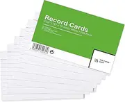 [500 Pack] Revision Cards 5x3 White Record Cards FlashCards Ruled (5"x 3") 127mm x 76mm Blank Flash Cards Index Cards