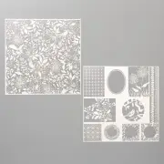 Stampin Up SHIMMER DETAILED Laser-Cut Specialty Paper 6 sheets NEW RARE 12 X 12