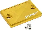 ruixingdianzishangwu Front Brake Reservoir Covers Compatible With TW200 2002-2022 Motorcycle Parts Accessories Fluid Oil Pump Cap(Gold)