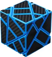 Cuberspeed Ghost 3x3 Blue Magic Cube 3x3 Ghost 3x3x3 Speed Cube with Black Carbon Fiber Stickers